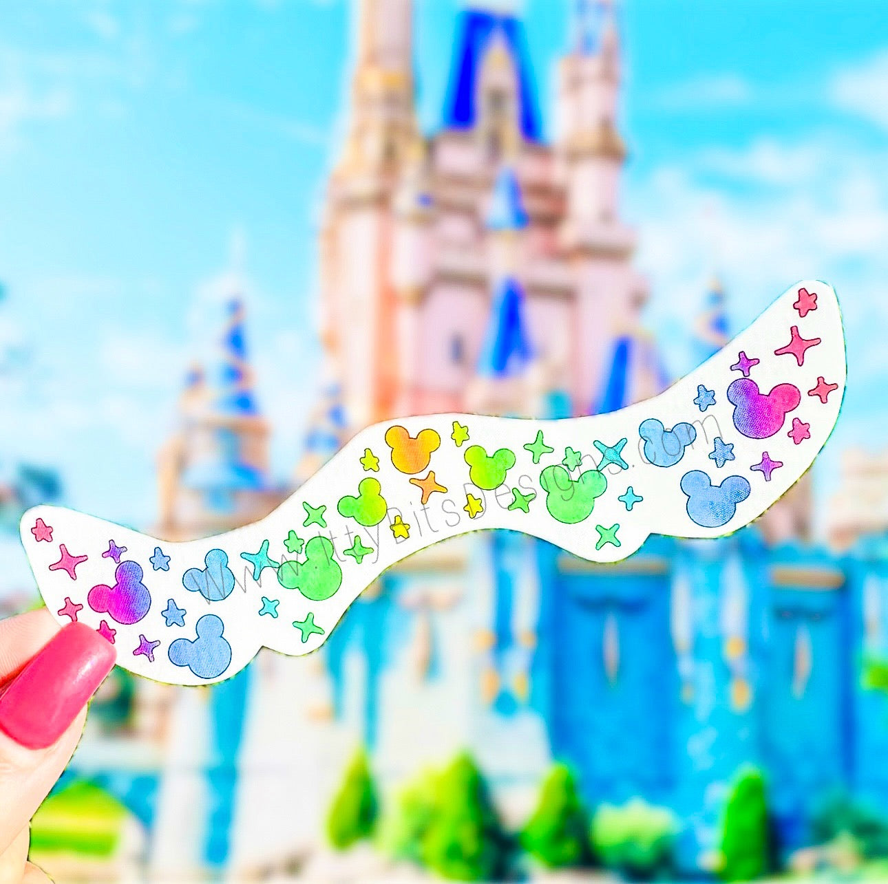 Rainbow Magical Mouse Face Freckle Temporary Tattoos