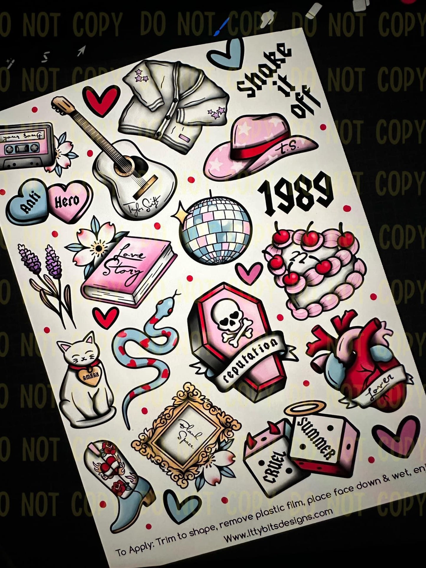 Tatted Swiftie Temporary Tattoo Pack