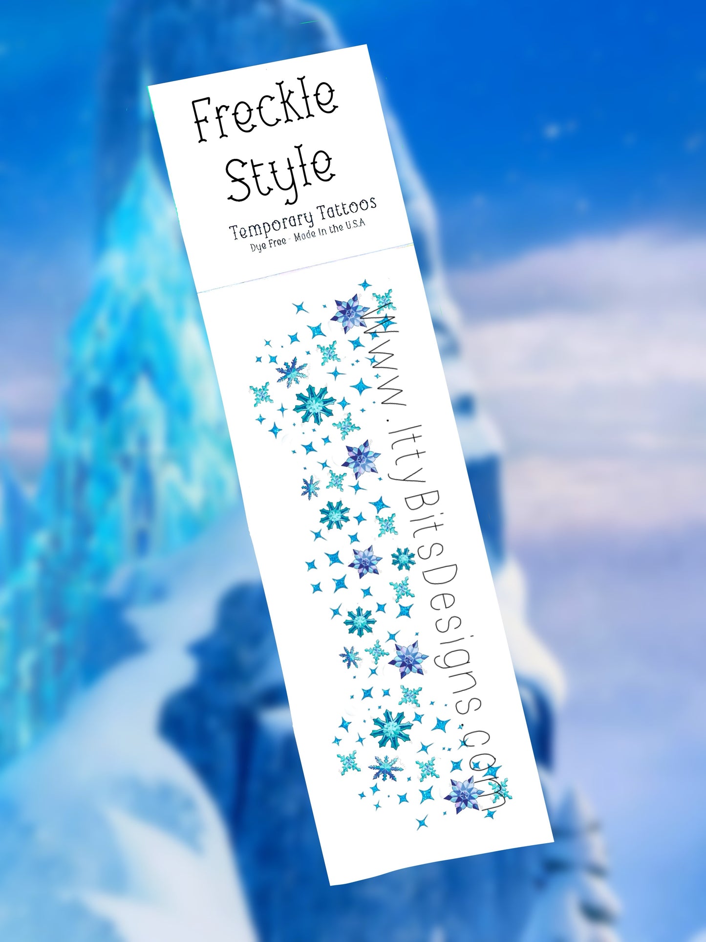 Ice Queen Snowflakes Face Freckle Temporary Tattoos