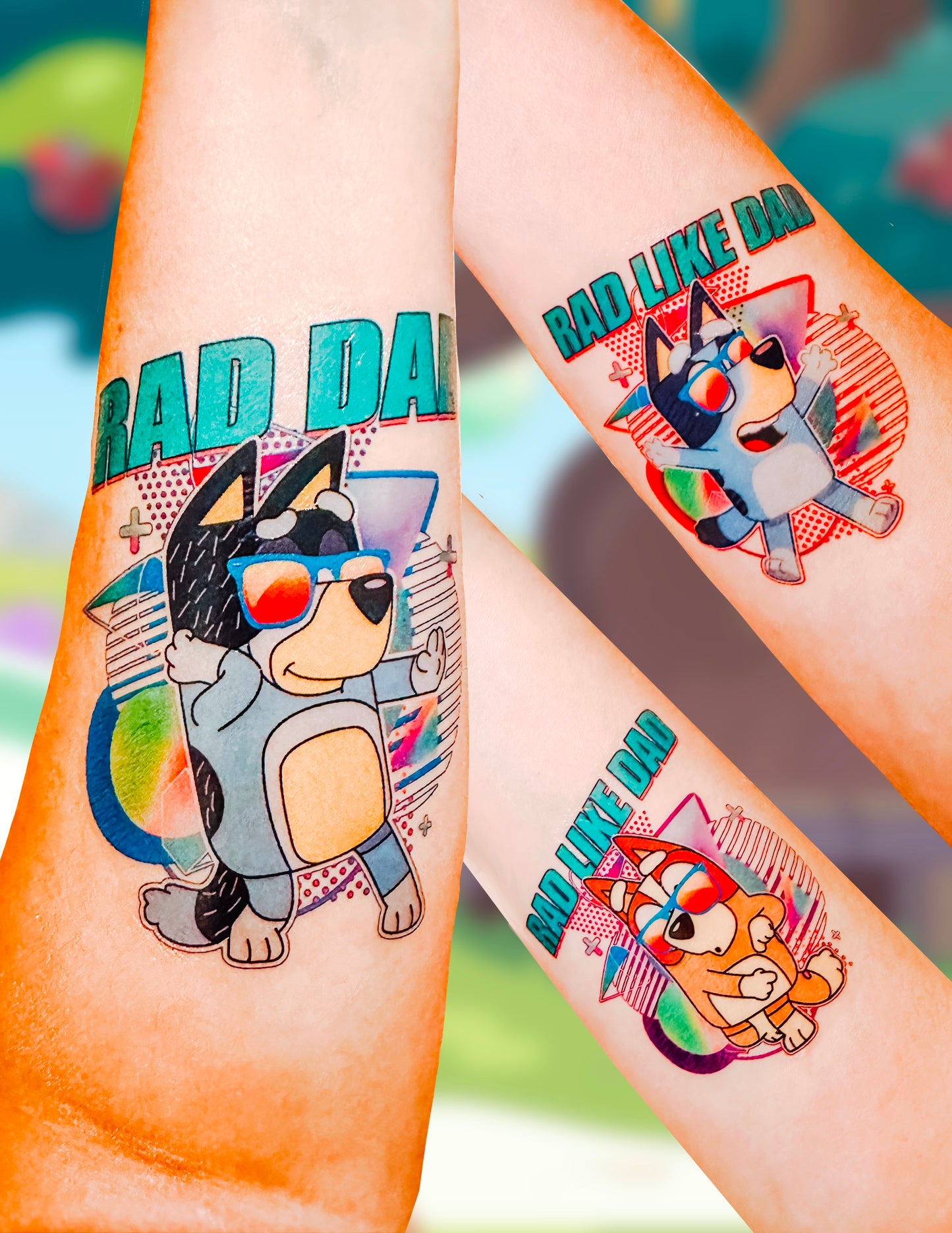 RAD like DAD - Bluey Fathers Day Tattoo Set