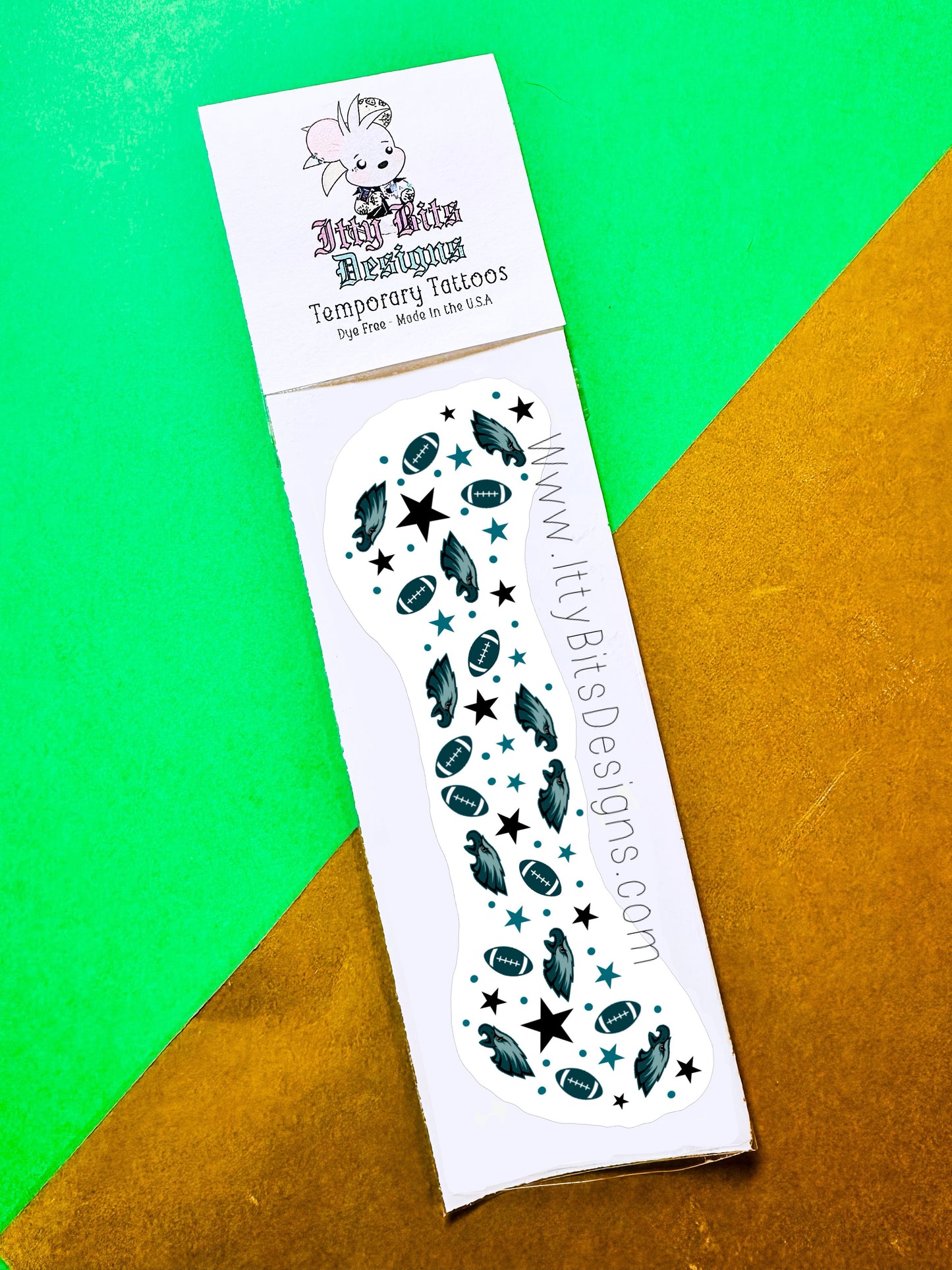 Fly Eagles Fly Face Freckle Temporary Tattoos