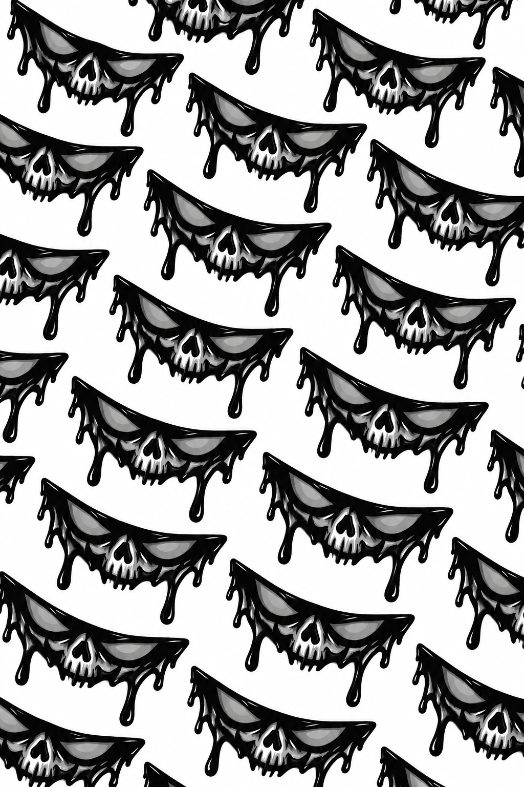 Skeleton Eyeblack Tattoos - Sheet of 23 Pairs