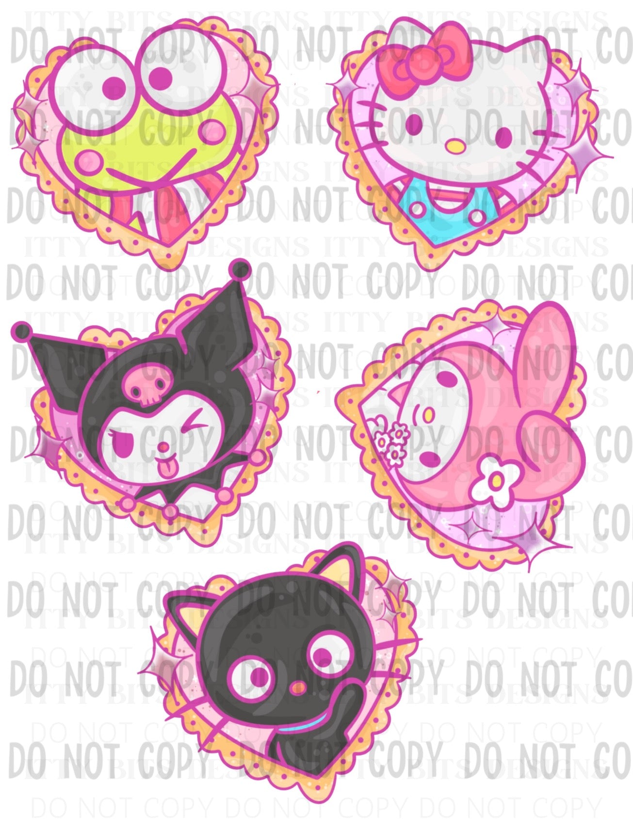 Themed 5 Piece Tattoo Set