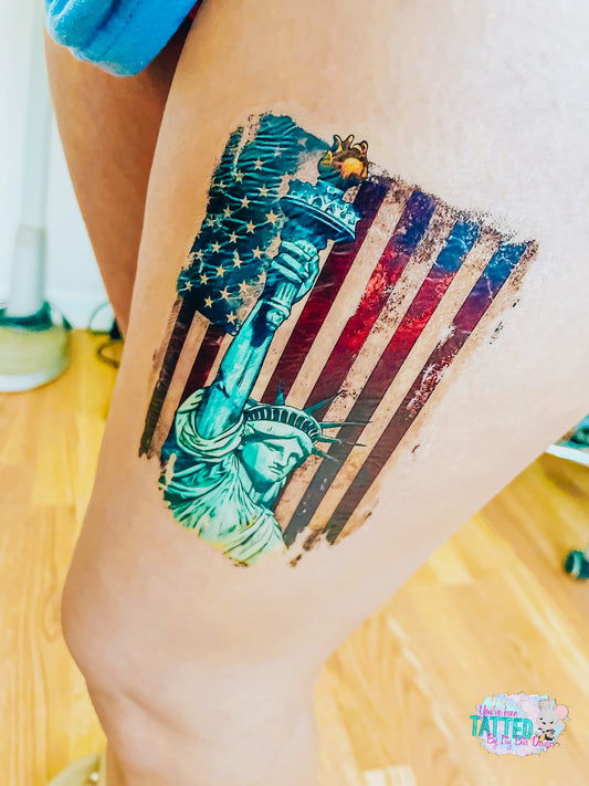 Lady Liberty Half Sleeve tattoo