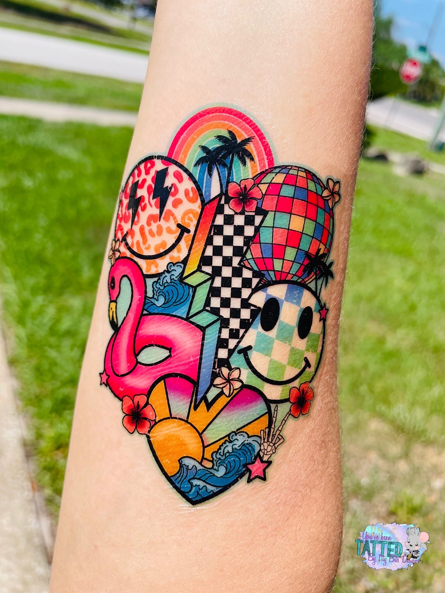 Summertime Smileys Half Sleeve tattoo