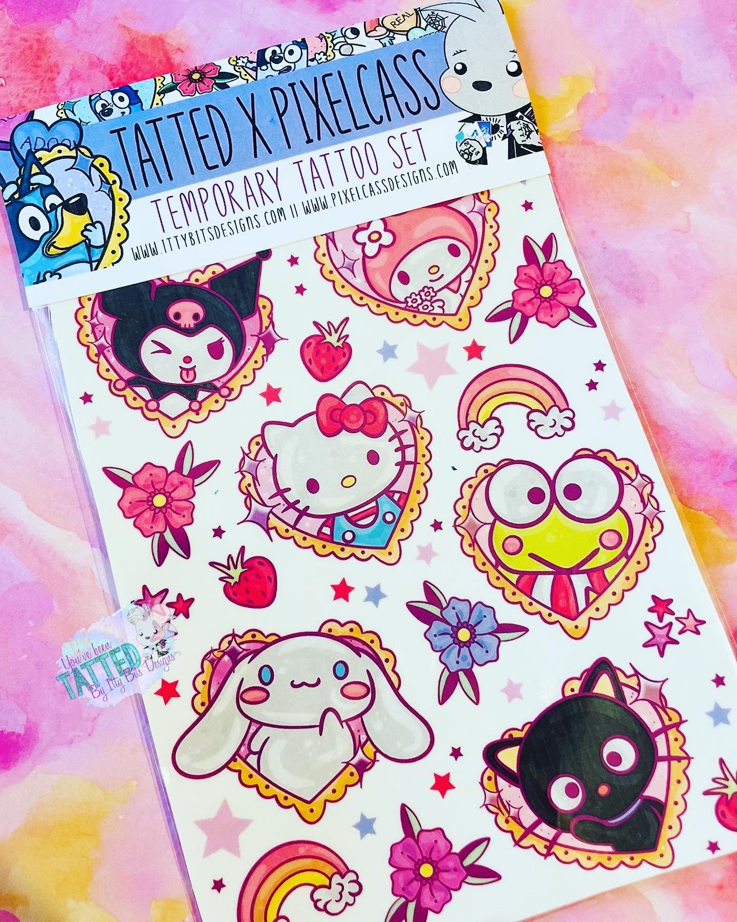 Kitty & Friends Tatted x Pixelcass Tattoo Set