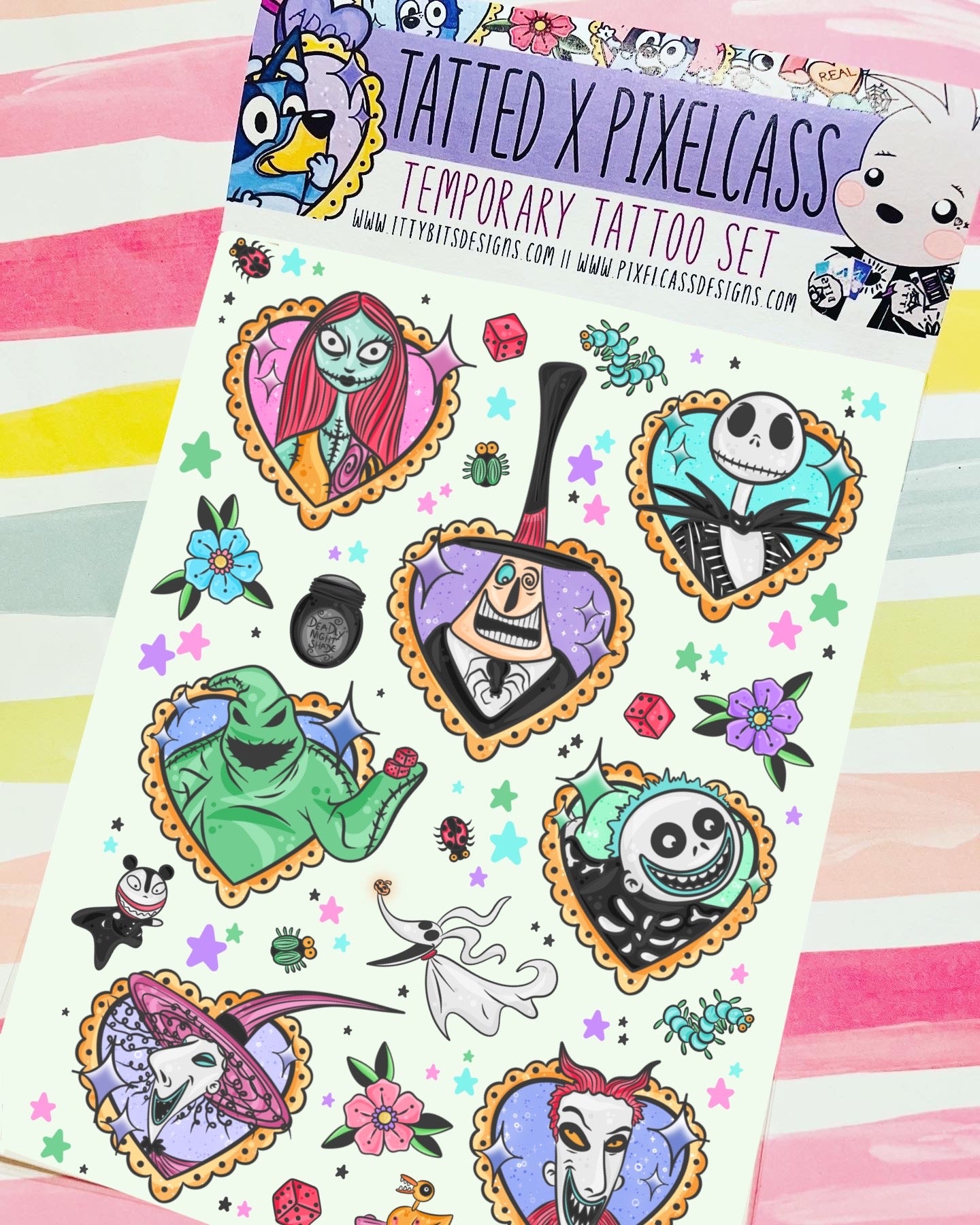 Tatted NBC Hearts x Pixelcass Tattoo Set