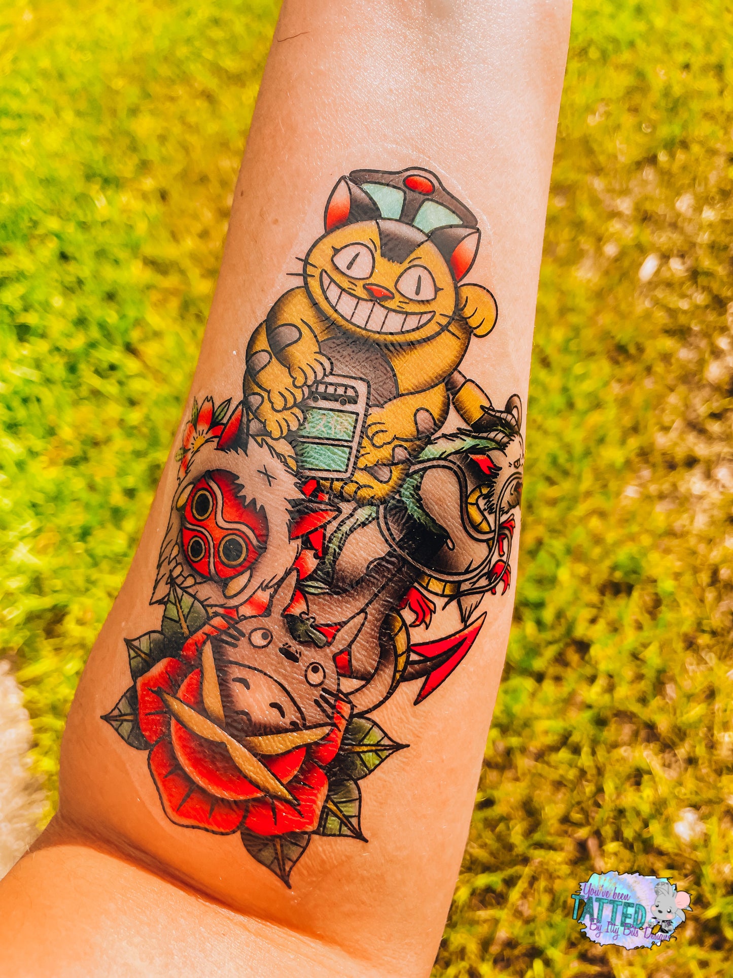 Tatted Ghibli Half Sleeve tattoo