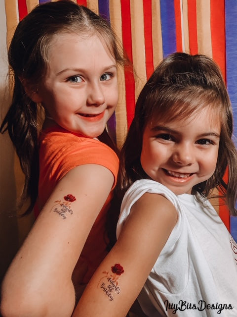 Custom Temporary Tattoos - 24 Tattoos - Itty Bits Designs