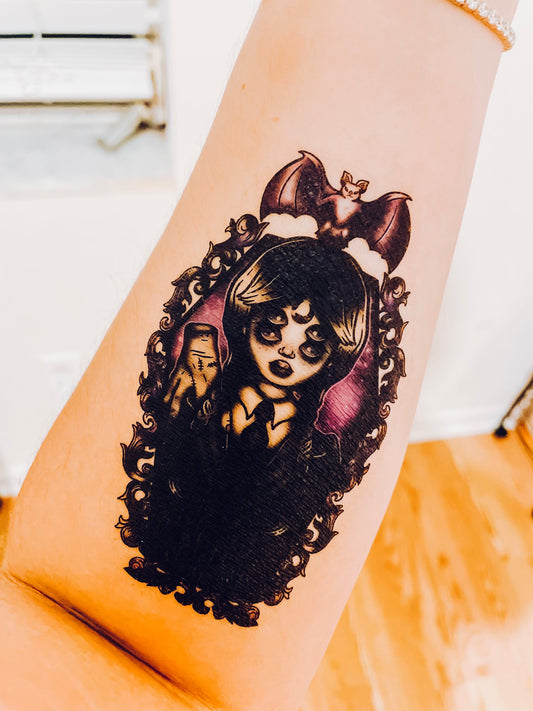 Spooky Girl Half Sleeve tattoo