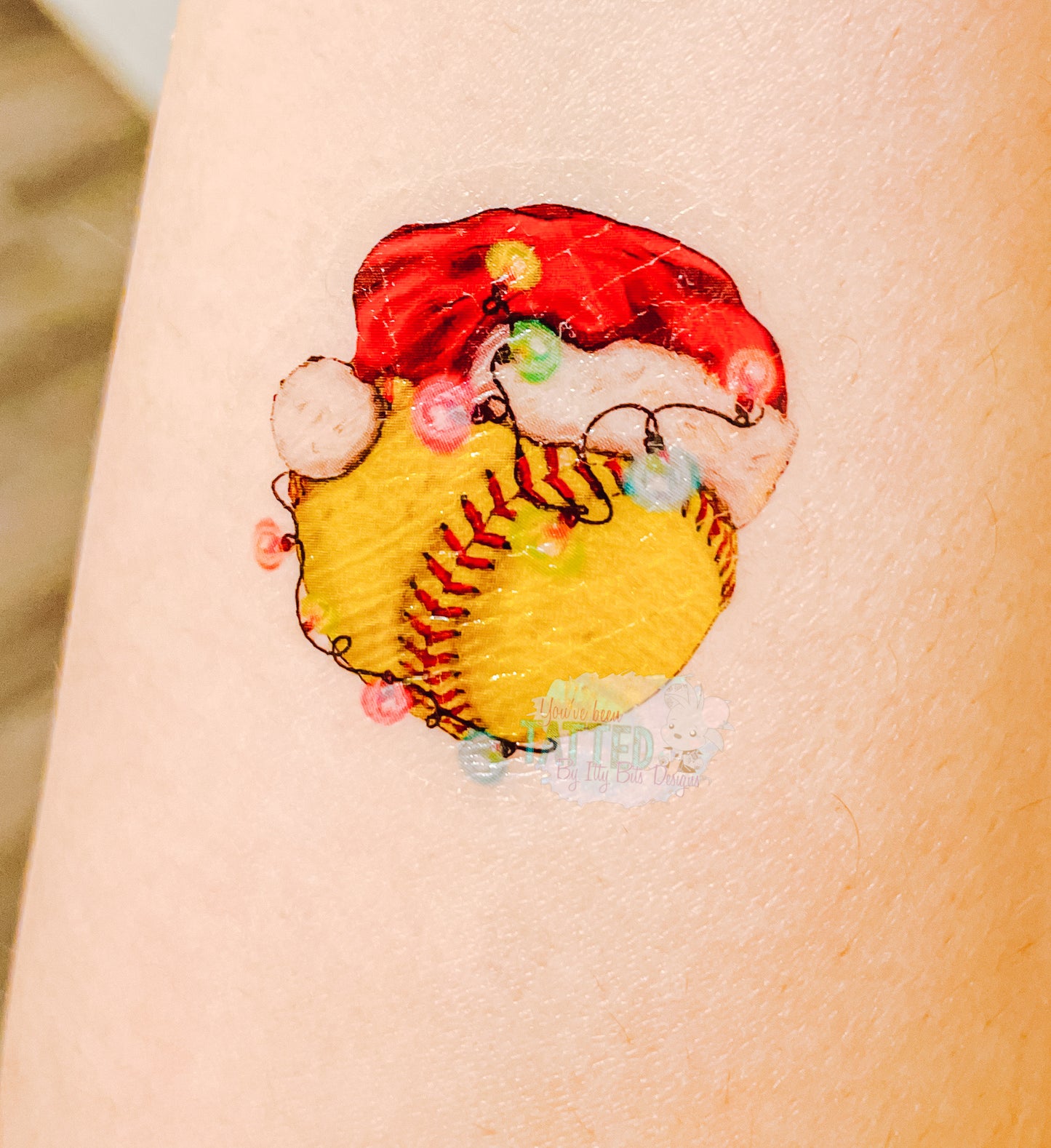 Santa Softballs Tattoos - Sheet of 35