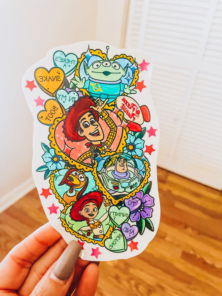 Toy Friends Half Sleeve tattoo