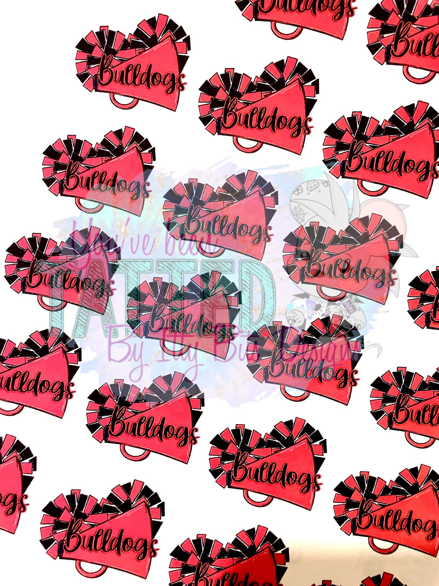 Custom Cheer Megaphone Tattoos - Sheet of 35 Tattoos