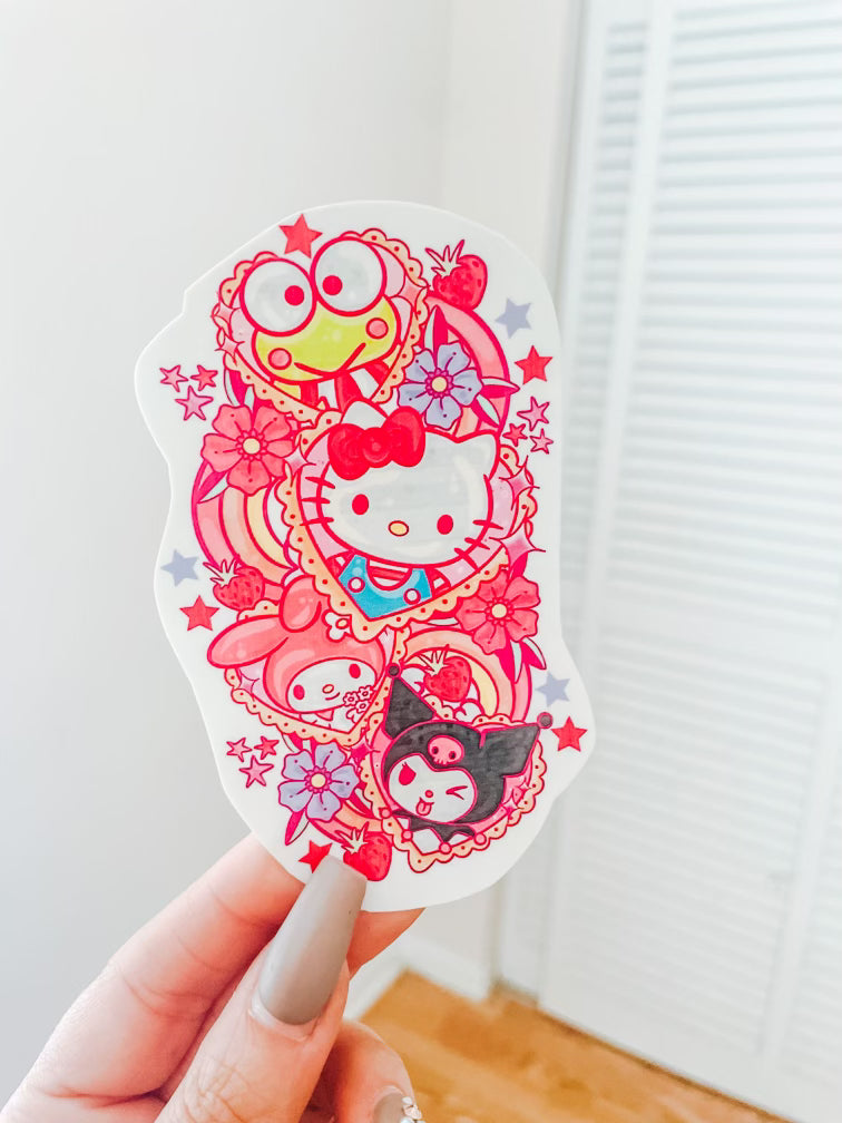 Pink Kitty & Friends Half Sleeve tattoo