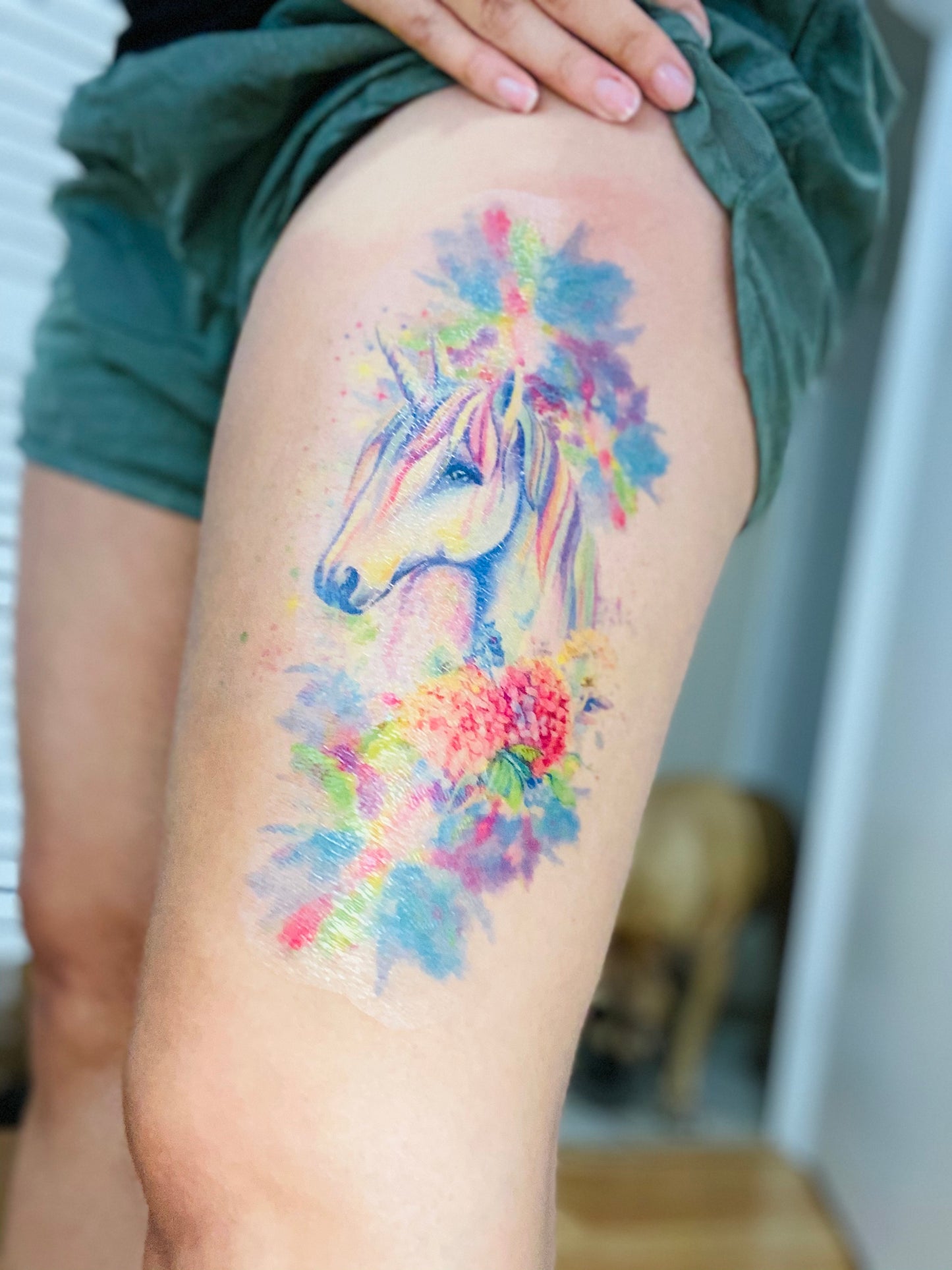 Unicorn Burst Temporary Tattoo