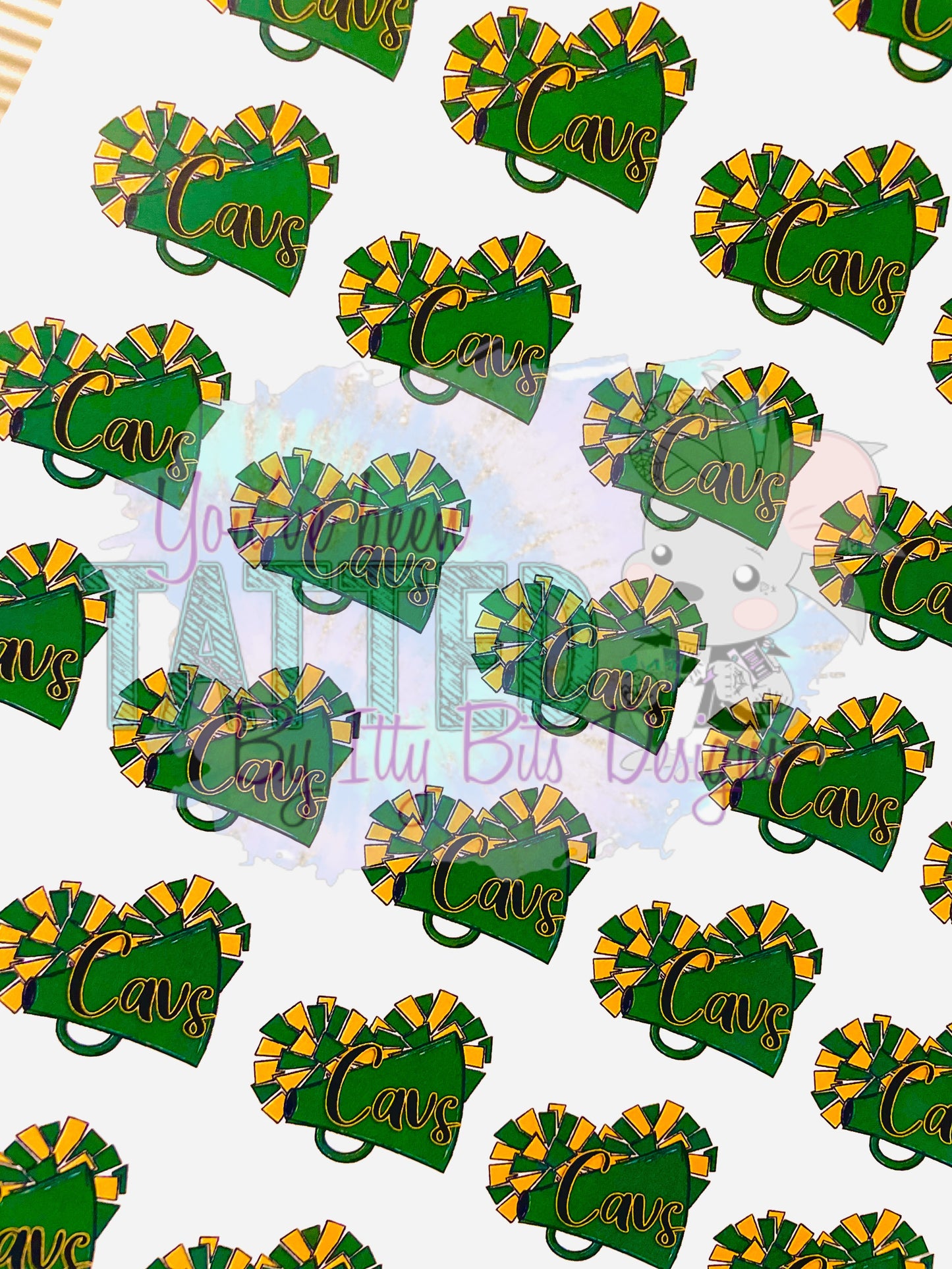 Custom Cheer Megaphone Tattoos - Sheet of 35 Tattoos