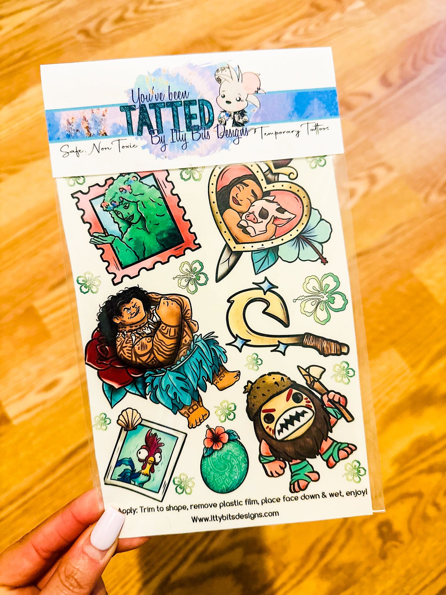 I Am MOANAAAA! Tattoo Set