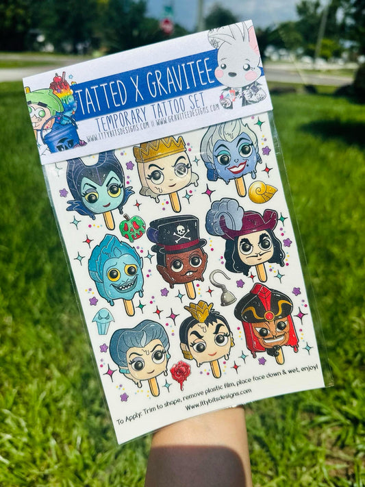 Villian Pops Tattoo Set