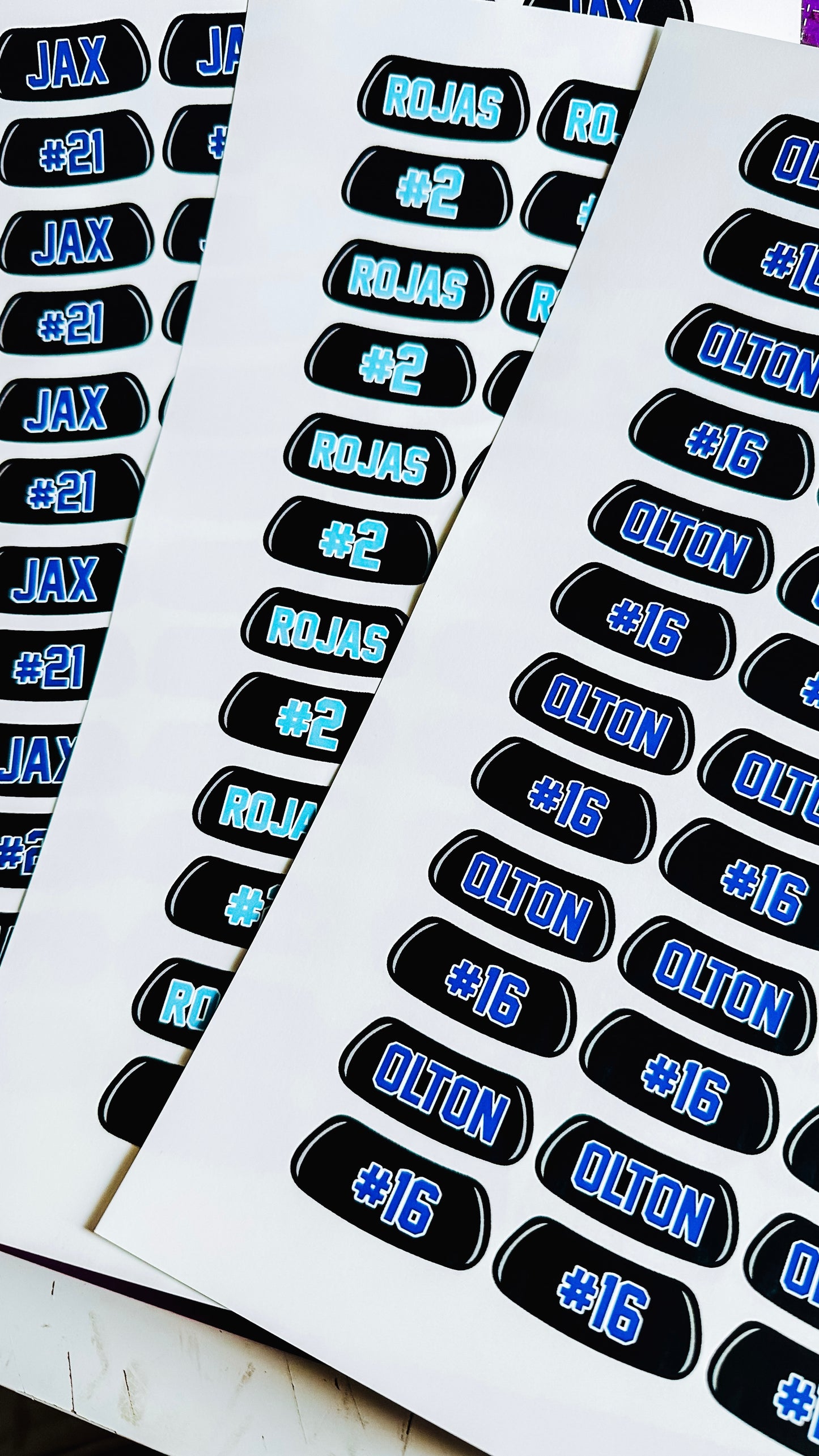 Custom Name/Number Eyeblack Tattoos