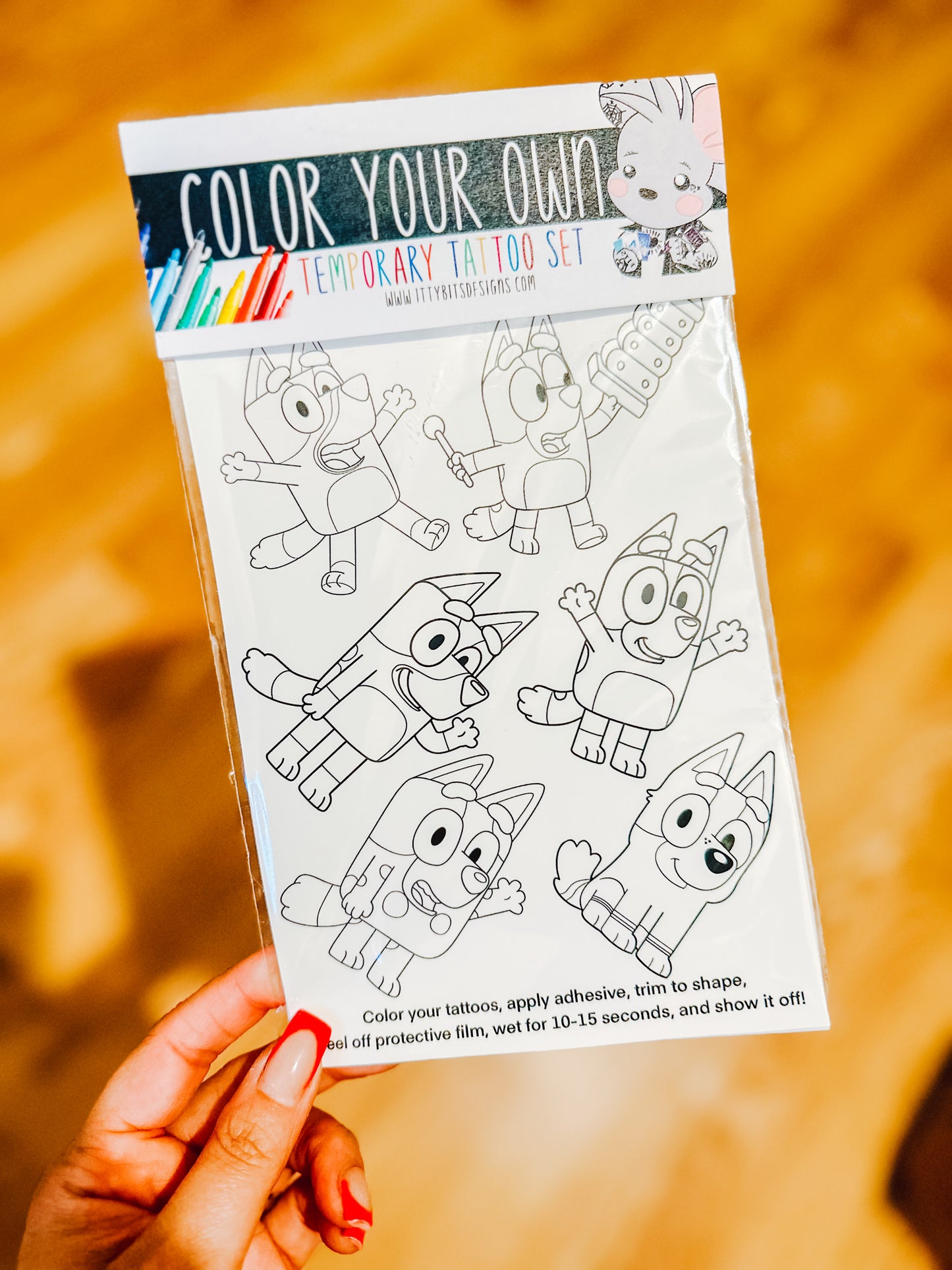 Color Your Own Temporary Tattoos Set