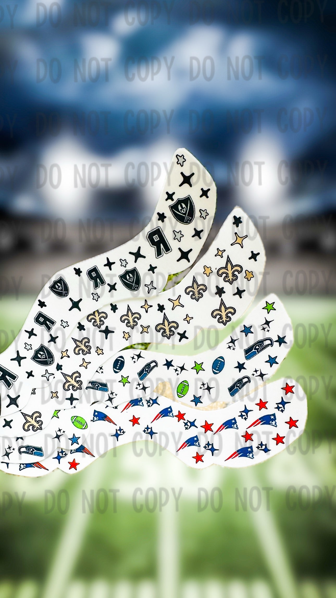 Football Game Day Freckle Temporary Tattoos