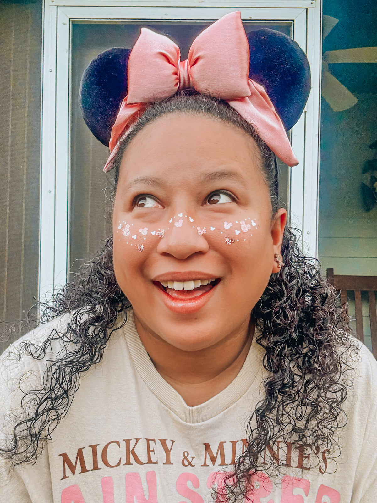 Pink Peppermint Mouse Metallic Face Freckle Temporary Tattoos