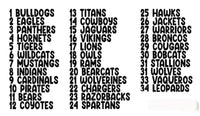Mascot Pink Out Tattoos - Sheet of 35