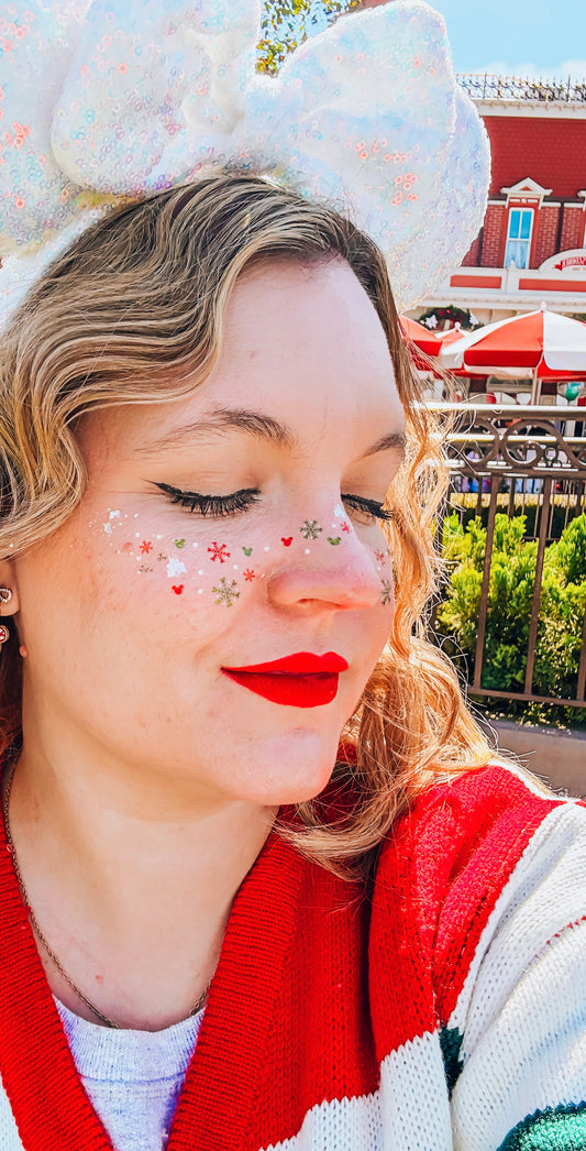Holiday Castle Glitter Face Freckle Temporary Tattoos