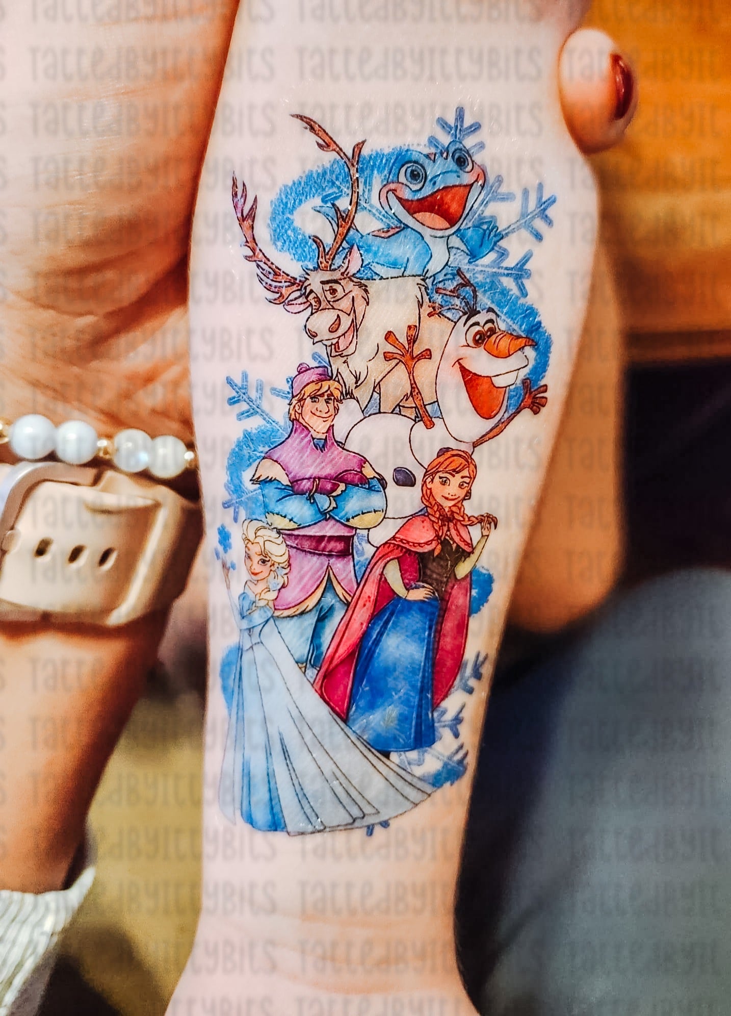 Frozen Friends Half Sleeve tattoo