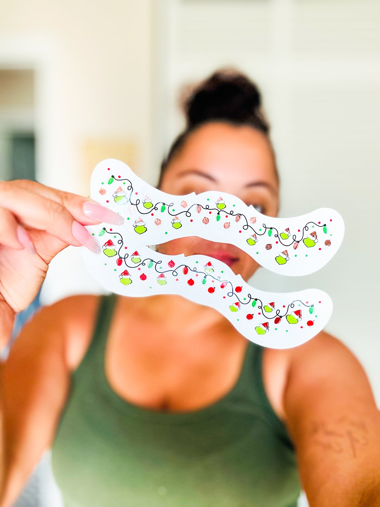 Mean One Metallic Face Freckle Temporary Tattoos