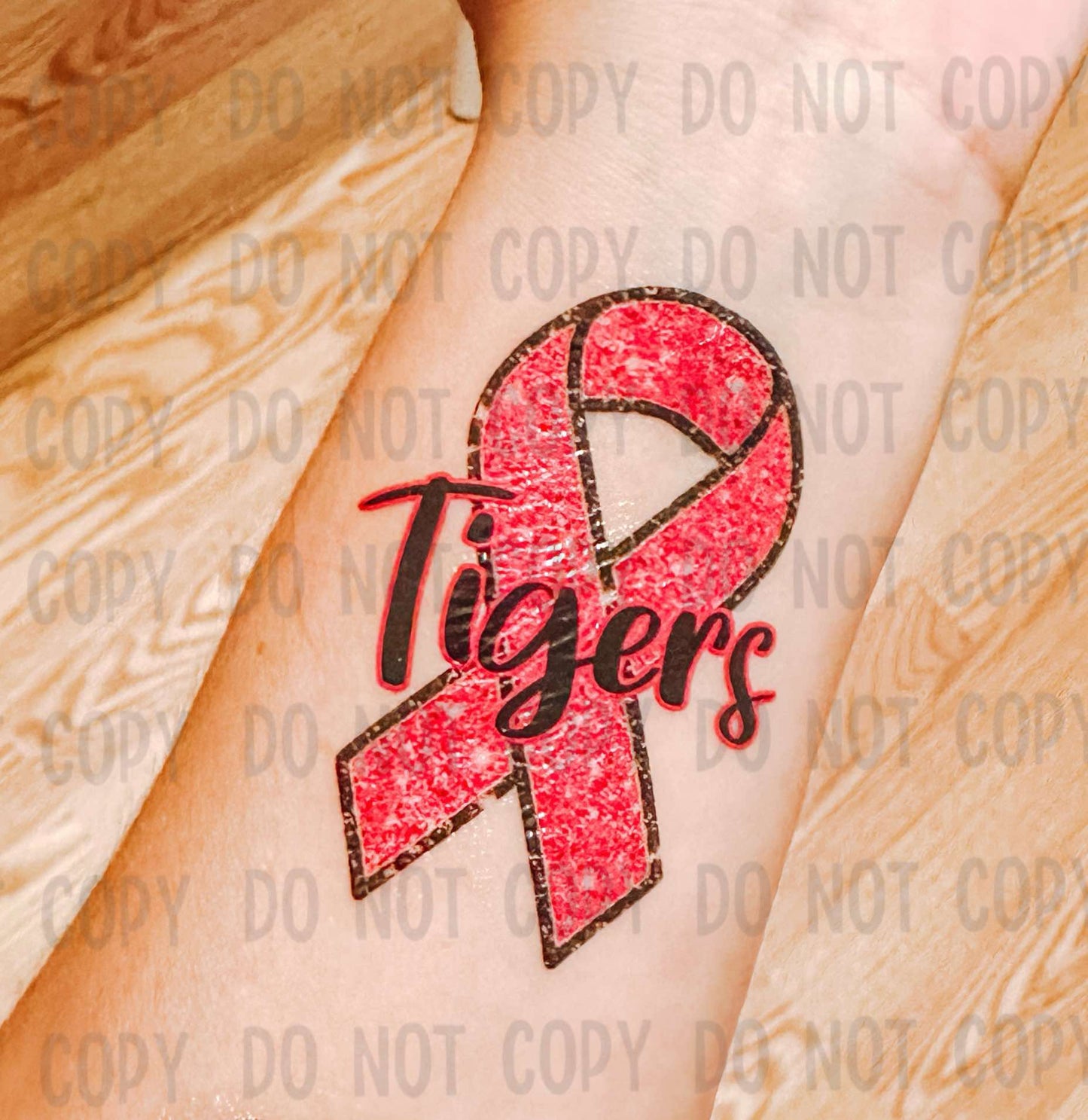 Mascot Awareness Ribbon Tattoos - Sheet of 35