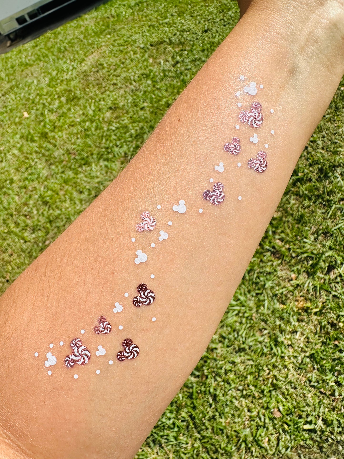 Peppermint Mouse Metallic Face Freckle Temporary Tattoos