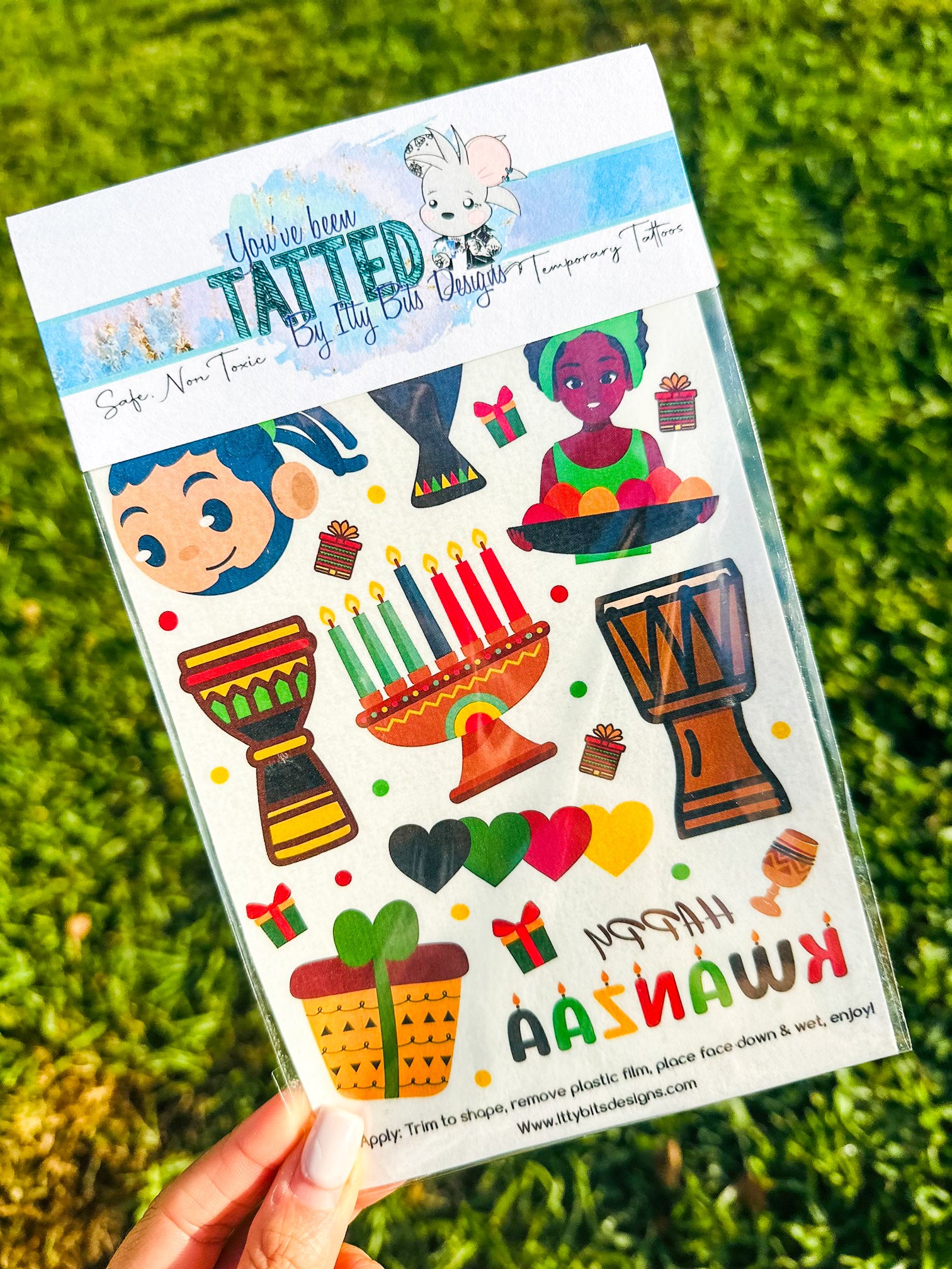 Happy Kwanzaa Tattoo Pack – Itty Bits Designs