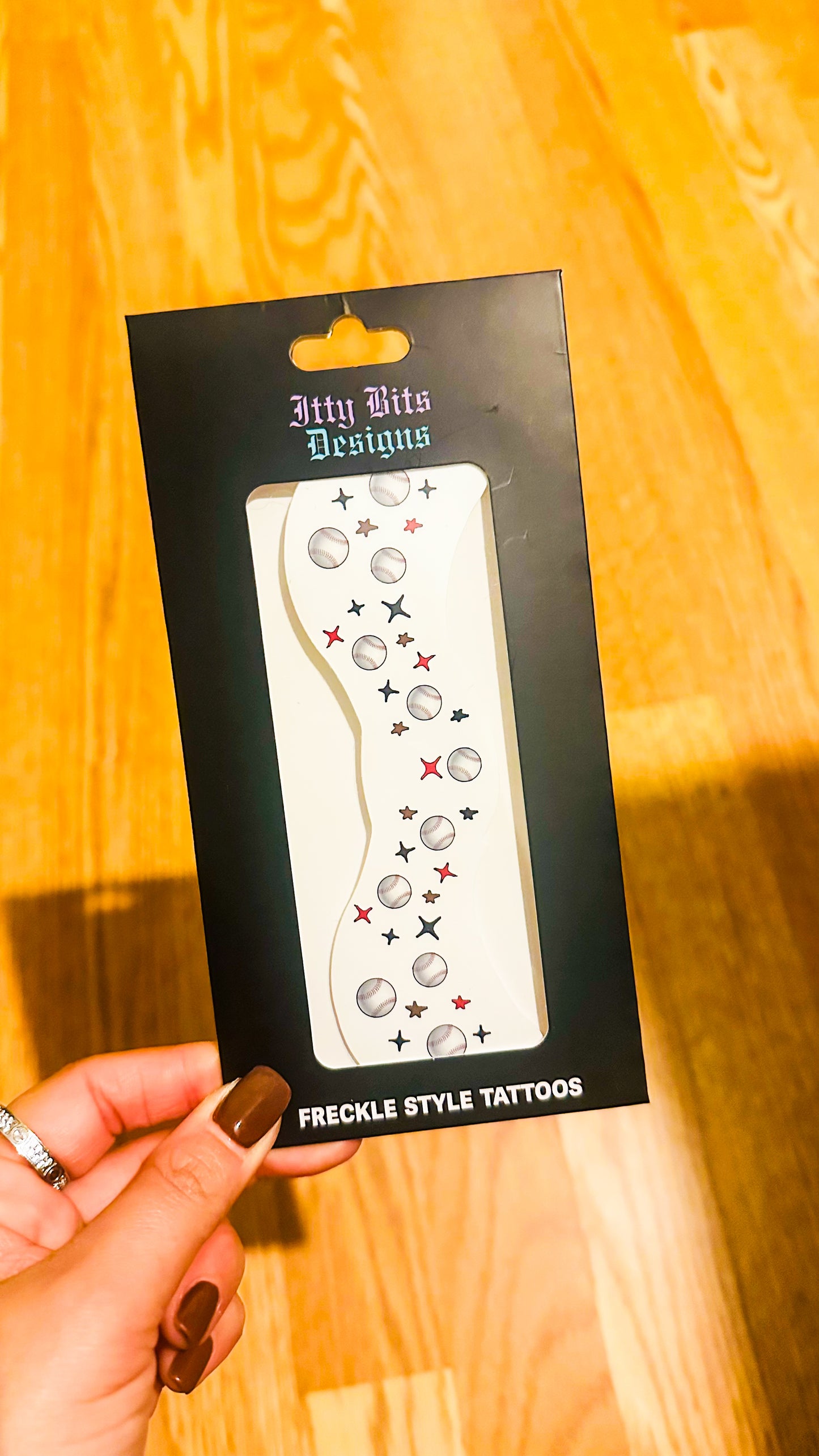 Baseball Face Freckle Temporary Tattoos - Itty Bits Designs