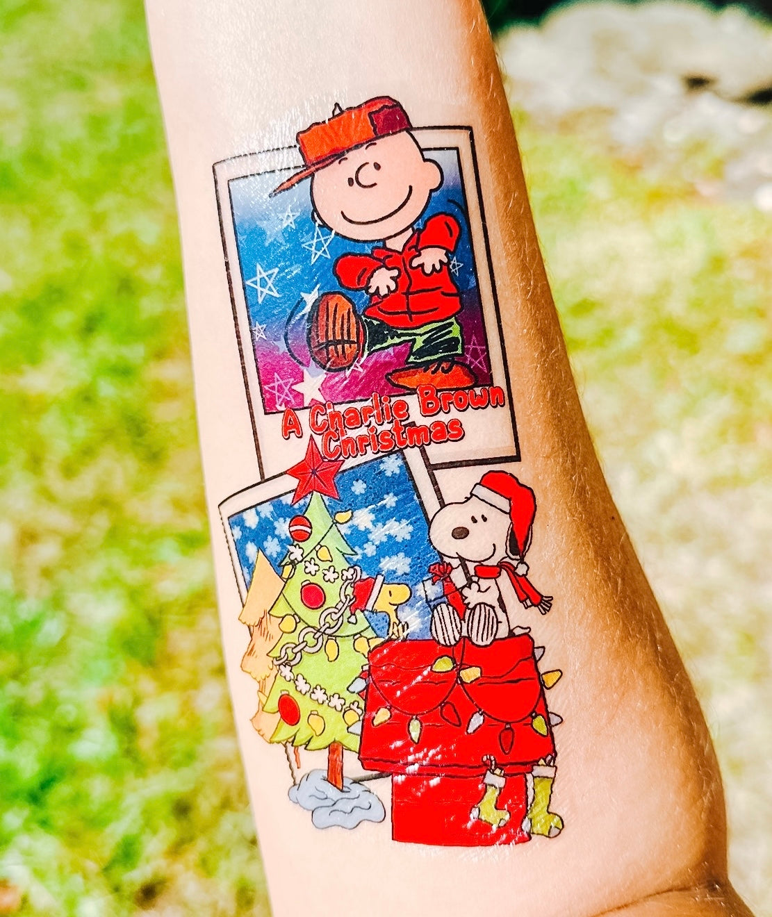 Peanuts Christmas Half Sleeve tattoo