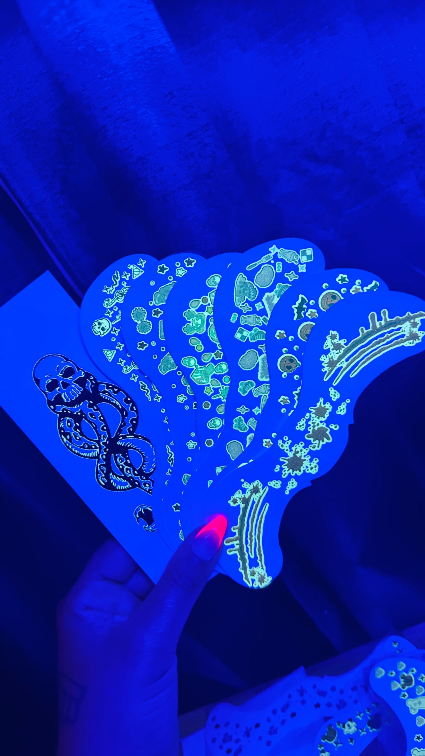 Glow in the Dark Blood Splatter Freckle Tattoos