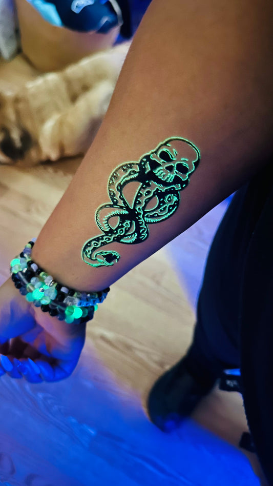 Glow in the Dark Dark Mark Snake Tattoo