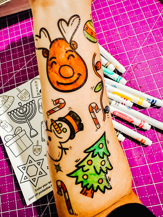 Color Your Own Temporary Tattoos Set