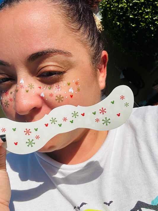 Holiday Castle Glitter Face Freckle Temporary Tattoos