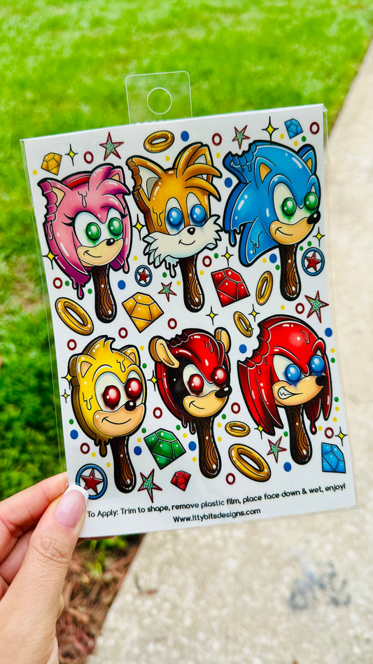 Hedgehog Popz Tatz Tattoo Set