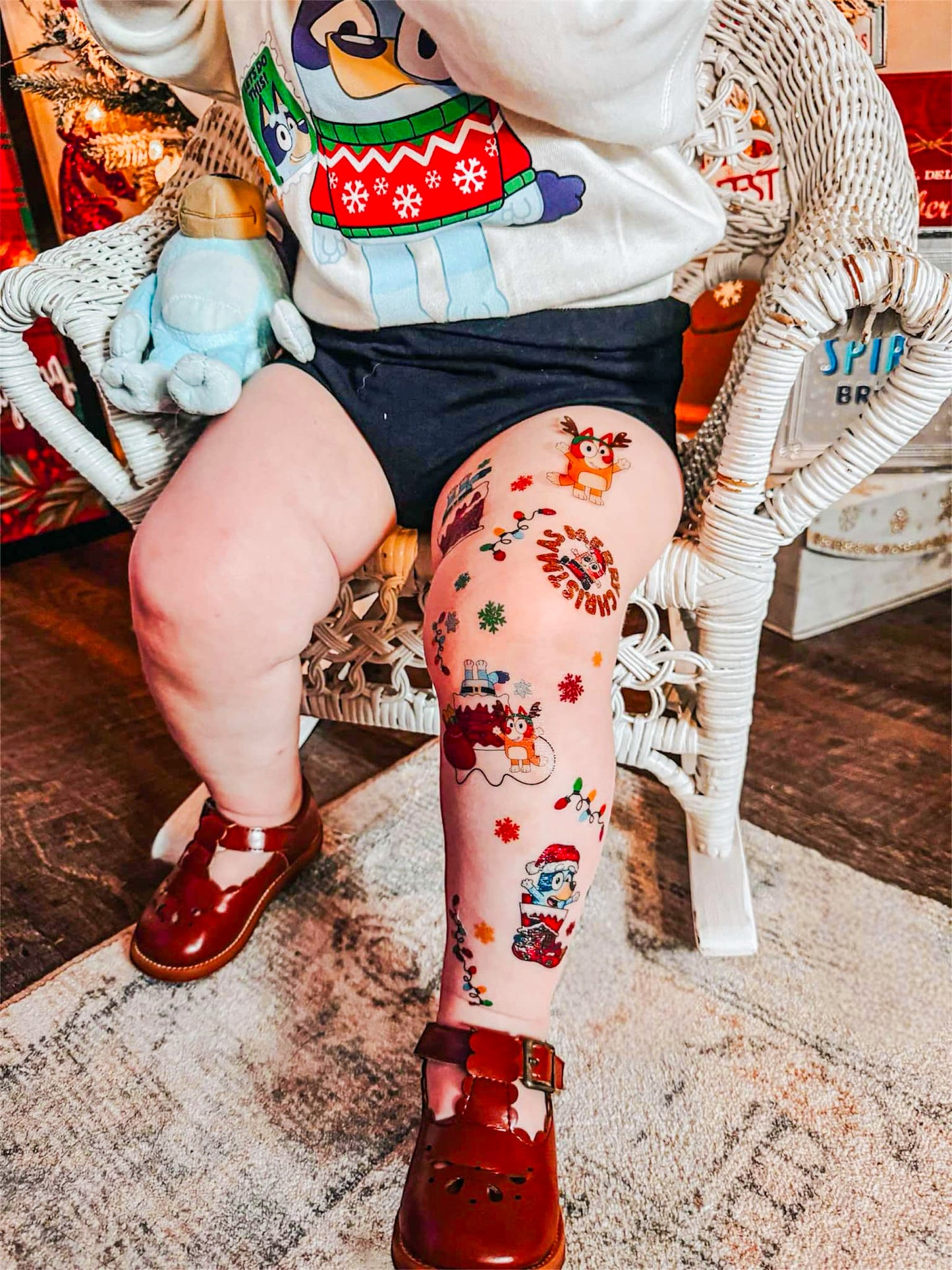 Blue Pup Christmas Tattoo Pack