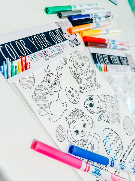 Color Your Own Temporary Tattoos Set - Itty Bits Designs