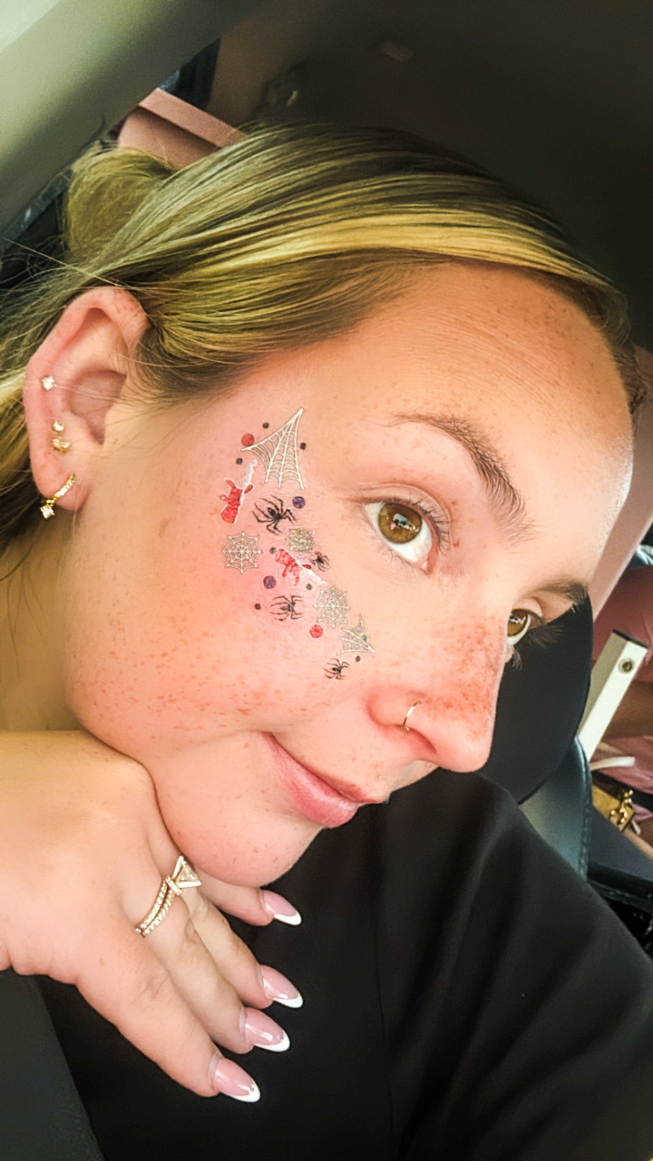 Web Slinger Face Freckle Temporary Tattoos