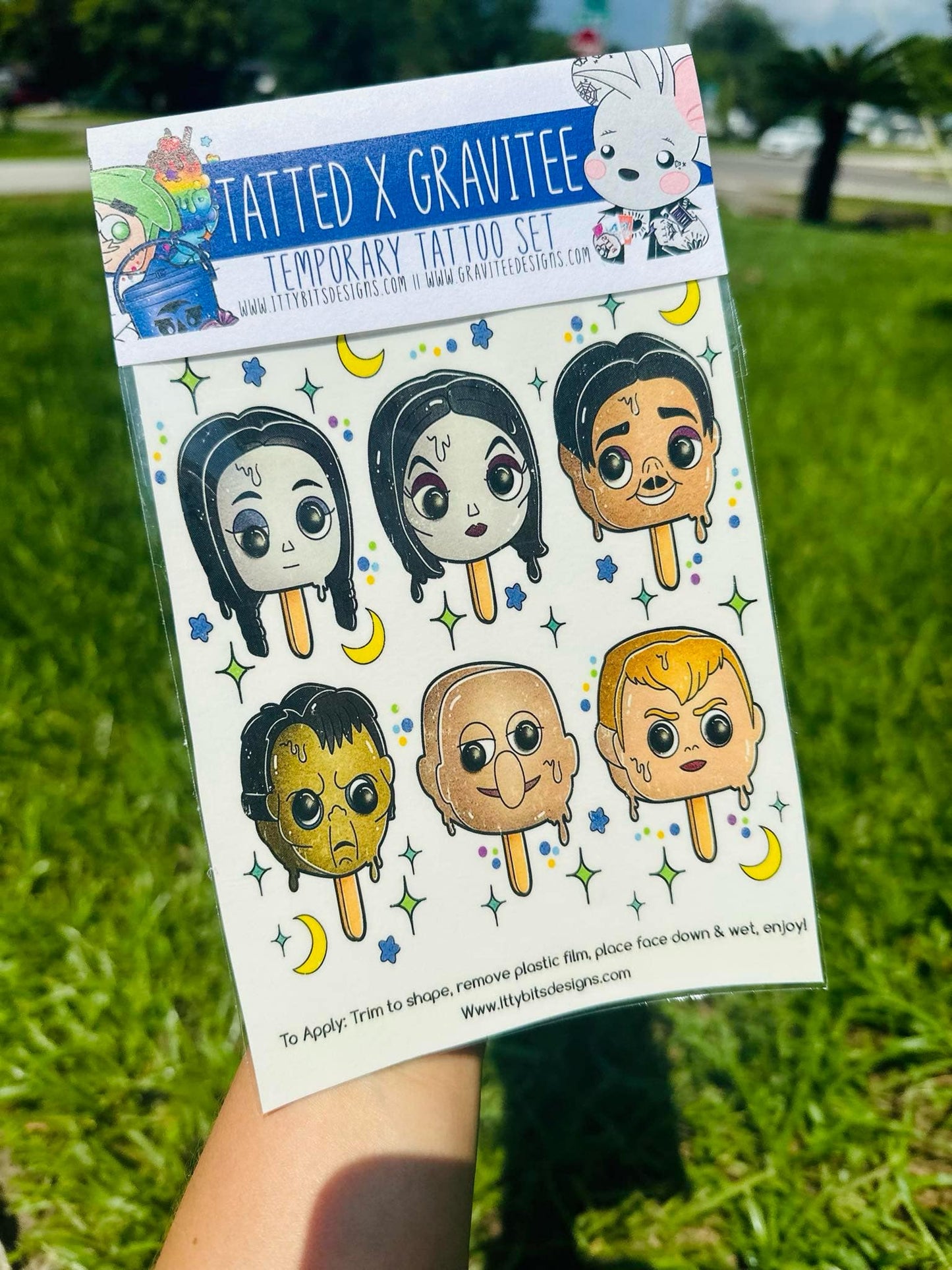 Addams Fam Pops Tattoo Set
