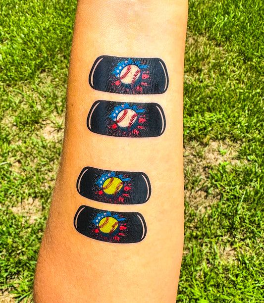 Patriotic 4th Eyeblack Tattoos - Sheet of 24 Sets