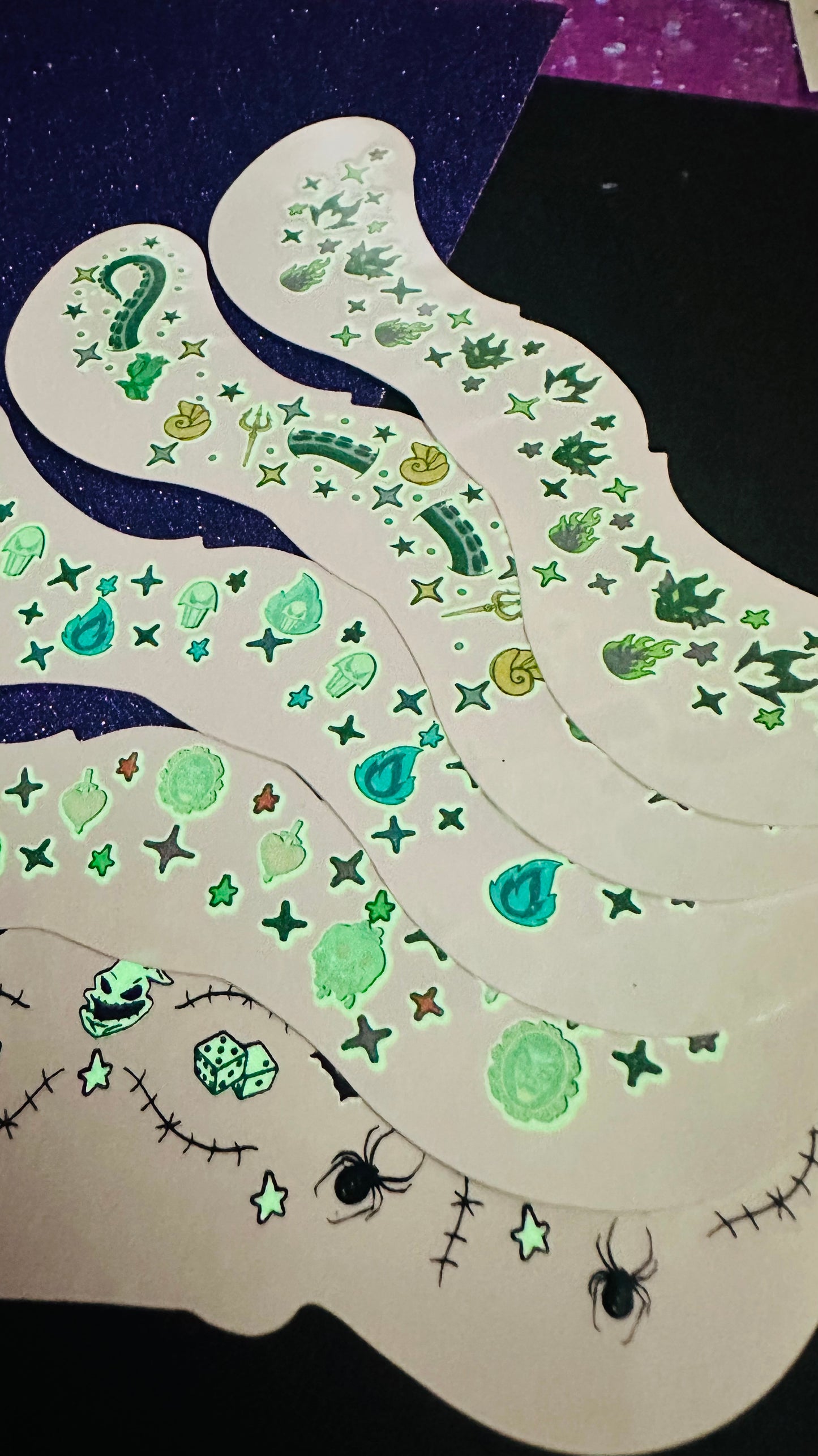 Glow in the Dark Mistress of Evil Freckle Temporary Tattoos