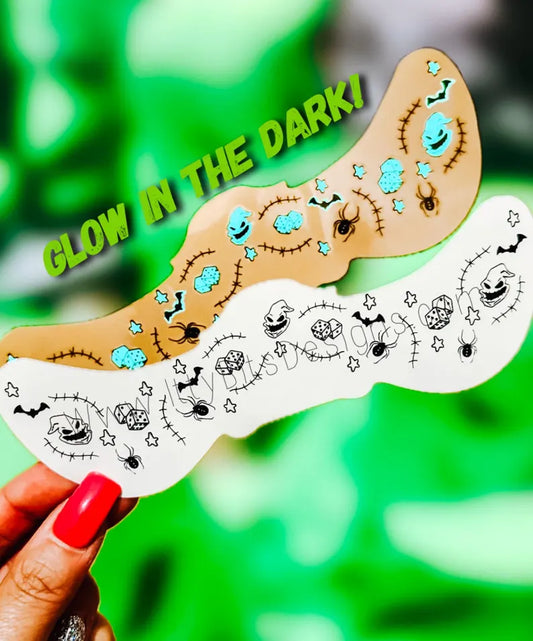 Glow in the Dark Oogie Bash Face Freckle Temporary Tattoos