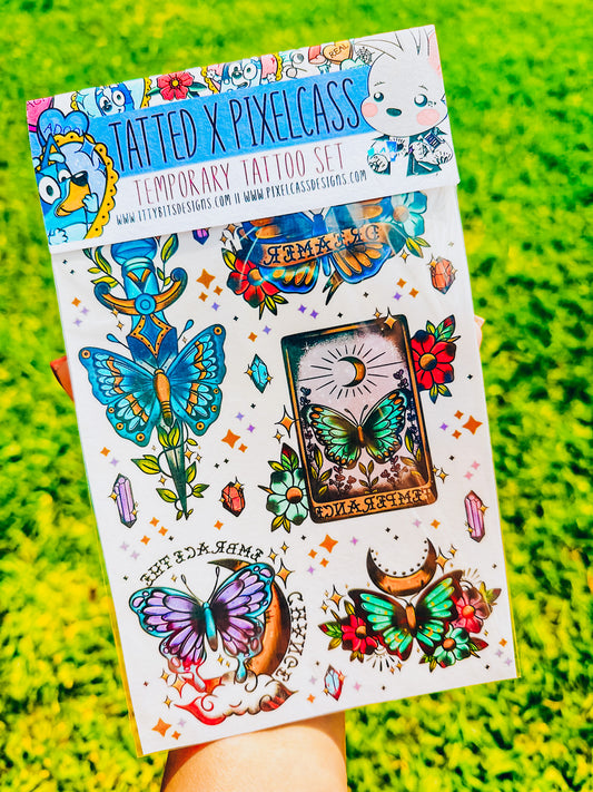 Mystical Butterflies Tatted x Pixelcass Tattoo Set
