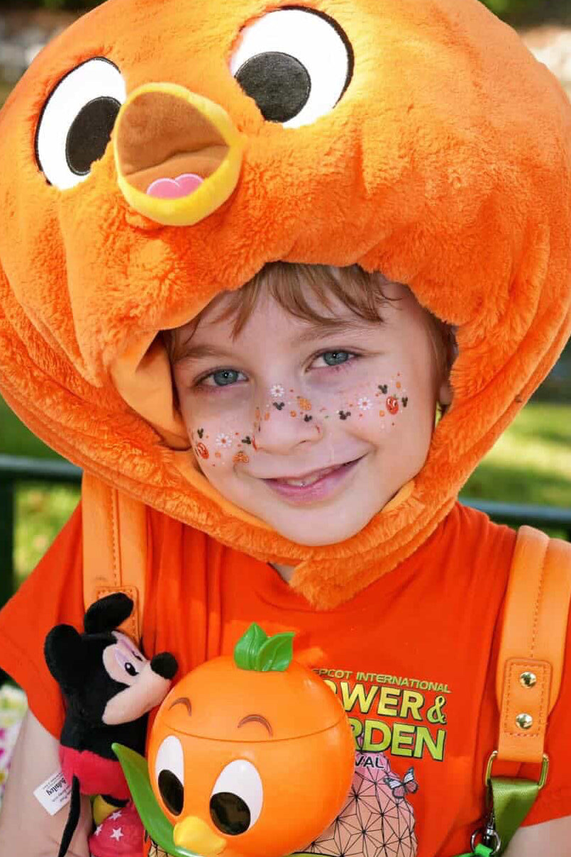 Orange Birdie Face Freckle Temporary Tattoos