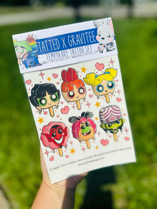 Power Girls Pops Tattoo Set